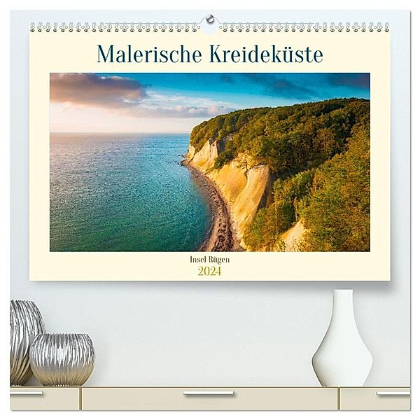 Insel Rügen - Malerische Kreideküste (hochwertiger Premium Wandkalender 2024 DIN A2 quer), Kunstdruck in Hochglanz, Martin Wasilewski