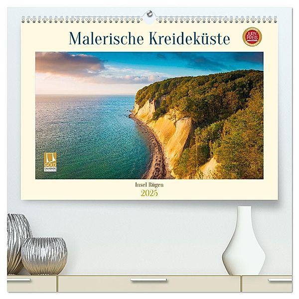 Insel Rügen - Malerische Kreideküste (hochwertiger Premium Wandkalender 2025 DIN A2 quer), Kunstdruck in Hochglanz, Calvendo, Martin Wasilewski