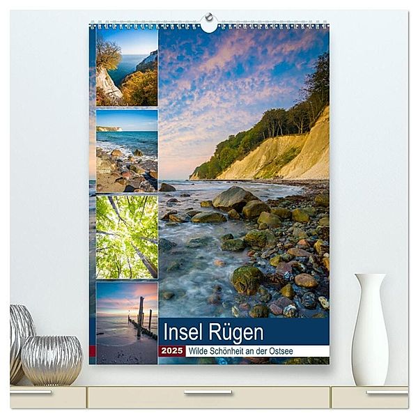Insel Rügen - Wilde Schönheit an der Ostsee (hochwertiger Premium Wandkalender 2025 DIN A2 hoch), Kunstdruck in Hochglanz, Calvendo, Martin Wasilewski