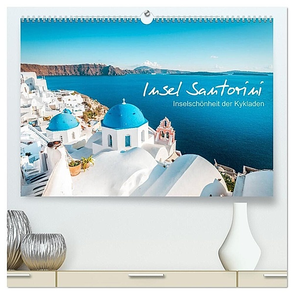 Insel Santorini - Inselschönheit der Kykladen (hochwertiger Premium Wandkalender 2024 DIN A2 quer), Kunstdruck in Hochglanz, Thomas / Jastram, Elisabeth Jastram