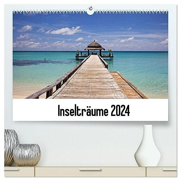 Inselträume 2024 (hochwertiger Premium Wandkalender 2024 DIN A2 quer), Kunstdruck in Hochglanz, Henrik Päch