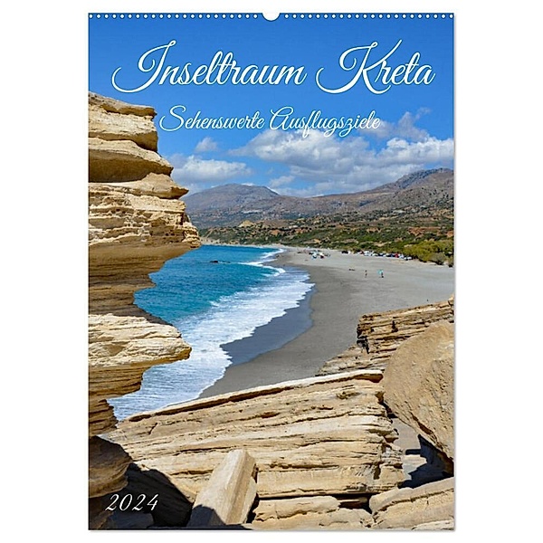 Inseltraum Kreta - Sehenswerte Ausflugsziele (Wandkalender 2024 DIN A2 hoch), CALVENDO Monatskalender, Claudia Kleemann