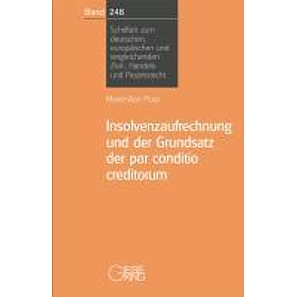 Insolvenzaufrechnung und der Grundsatz der par conditio creditorum, Maximilian Pluta