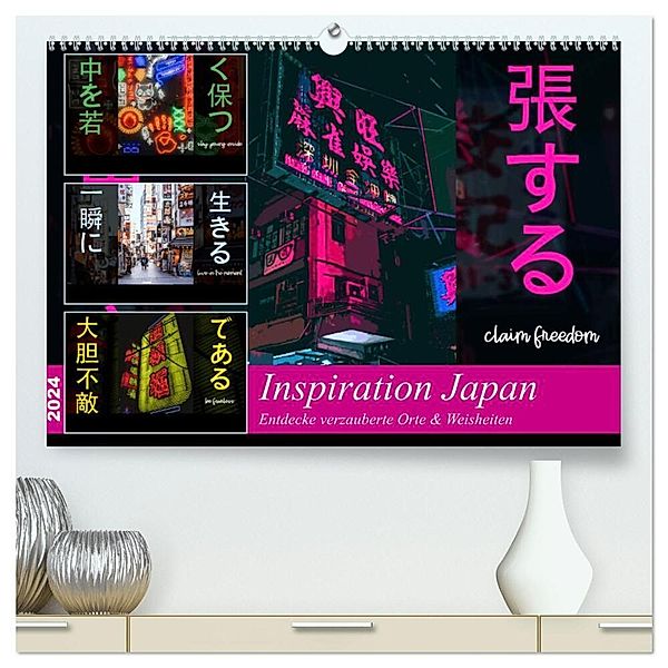 Inspiration Japan (hochwertiger Premium Wandkalender 2024 DIN A2 quer), Kunstdruck in Hochglanz, MillennialDesigns