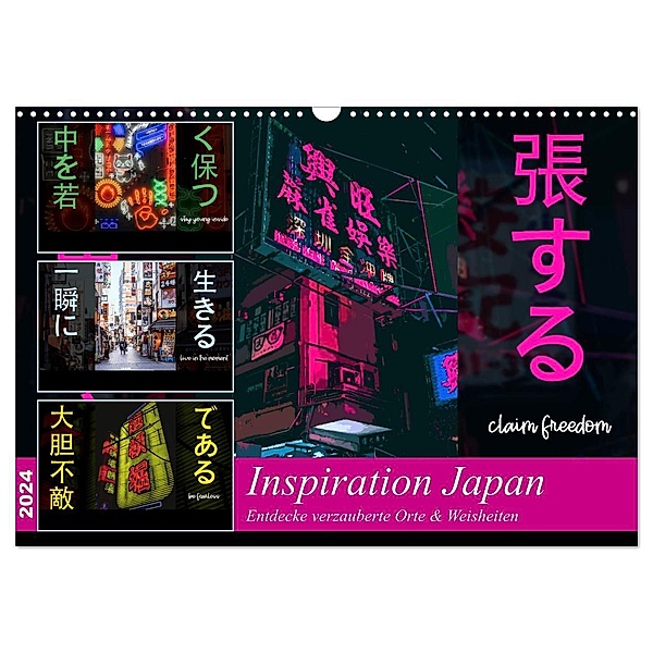 Inspiration Japan (Wandkalender 2024 DIN A3 quer), CALVENDO Monatskalender, MillennialDesigns