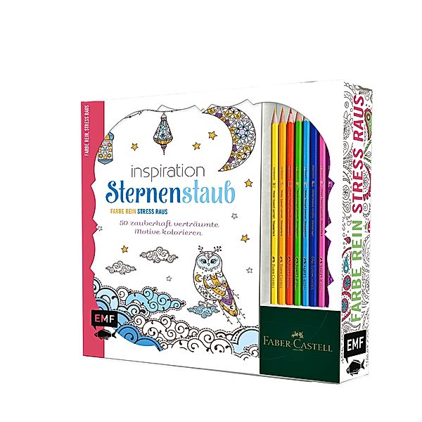 Inspiration Sternenstaub: 50 zauberhaft verträumte Motive kolorieren, m.8 Faber-Castell-Buntstiften, Edition Michael Fischer