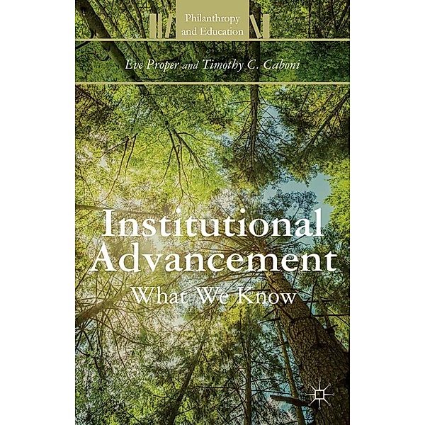 Institutional Advancement / Philanthropy and Education, E. Proper, T. Caboni