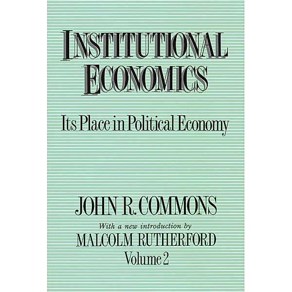 Institutional Economics, Malcolm Rutherford