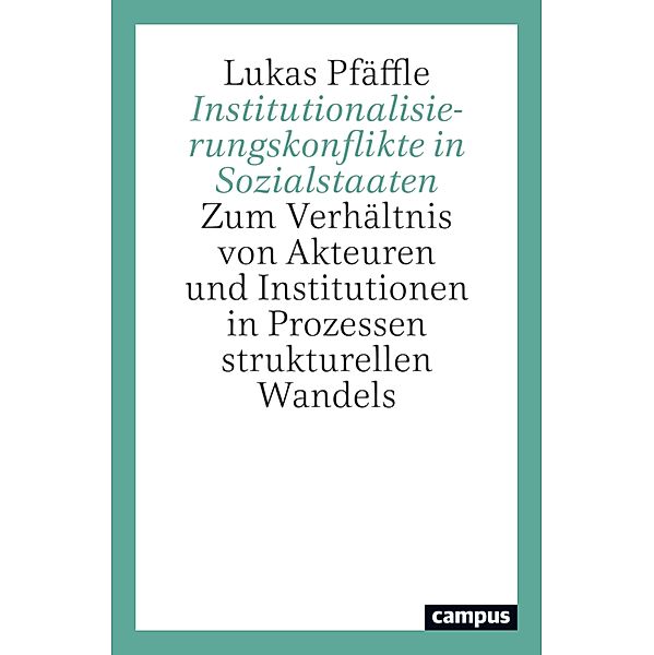 Institutionalisierungskonflikte in Sozialstaaten, Lukas Pfäffle