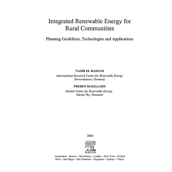 Integrated Renewable Energy for Rural Communities, Nasir El Bassam, Preben Maegaard