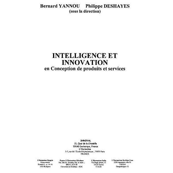 Intelligence et innovation en conception de produits et de s / Hors-collection, Palem Robert Michel