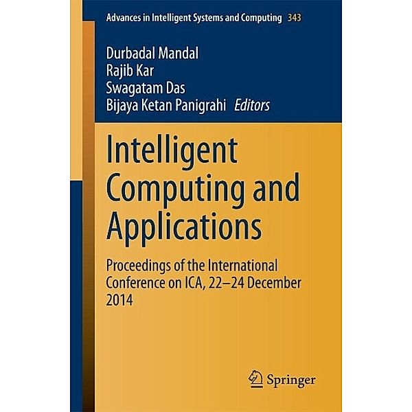 Intelligent Computing and Applications / Advances in Intelligent Systems and Computing Bd.343
