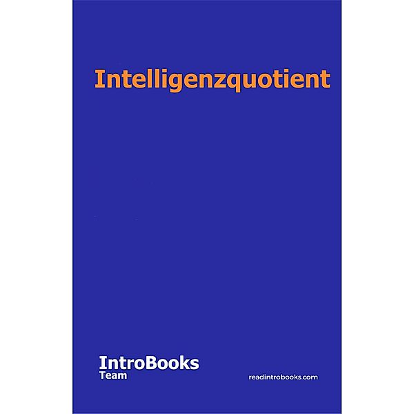 Intelligenzquotient, IntroBooks Team
