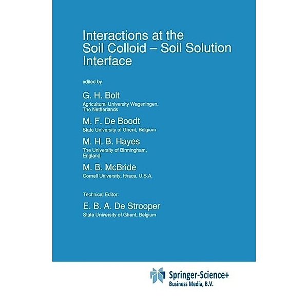 Interactions at the Soil Colloid / NATO Science Series E: Bd.190