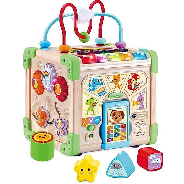 Vtech Interaktiver Holz-Spielwürfel