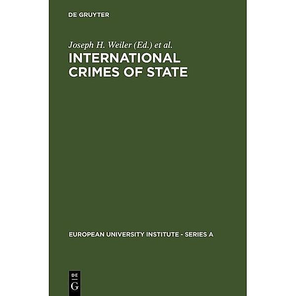 International Crimes of State / European University Institute - Series A Bd.10