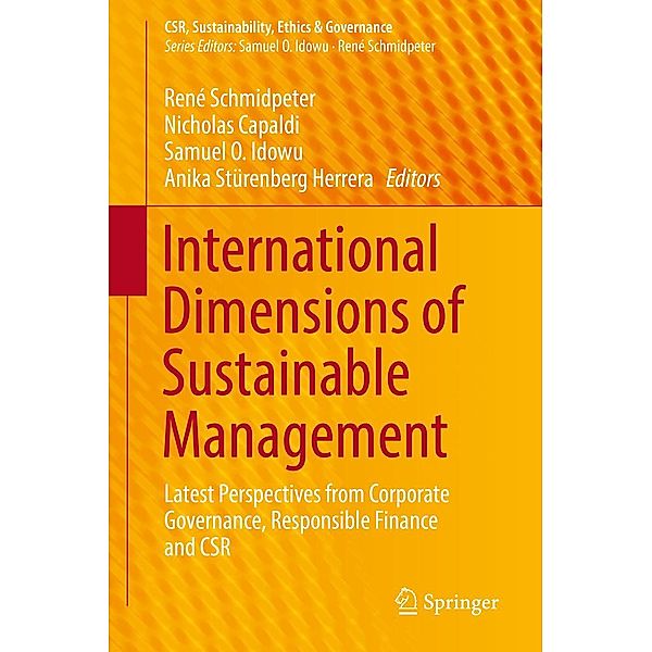 International Dimensions of Sustainable Management / CSR, Sustainability, Ethics & Governance