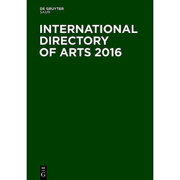 International Directory of Arts 2016 /3Bde.