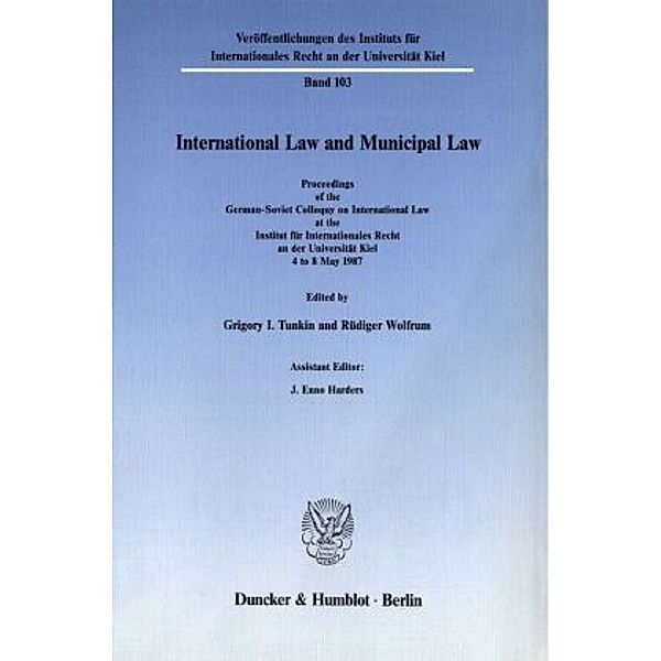 International Law and Municipal Law.
