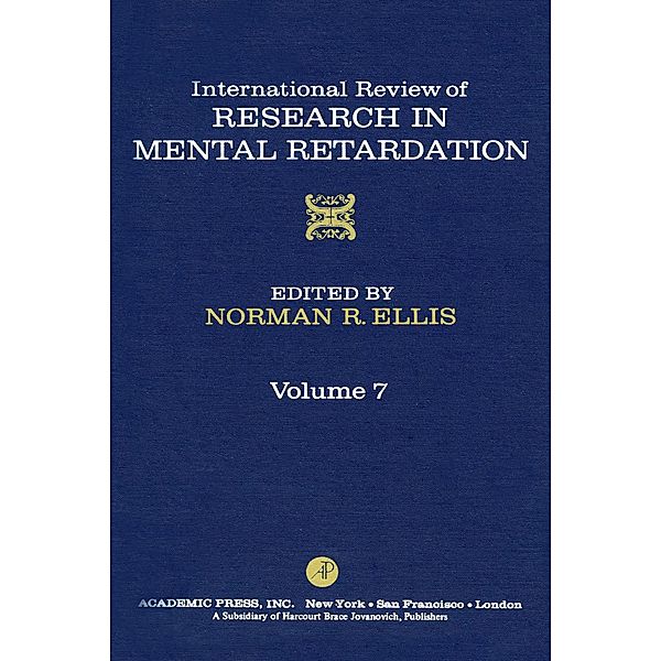 International Review of Research in Mental Retardation