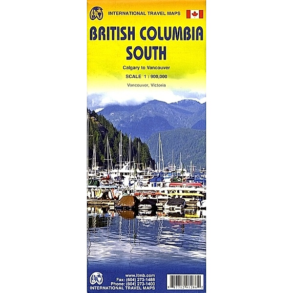 International Travel Map ITM British Columbia South, Calgary to Vancouver