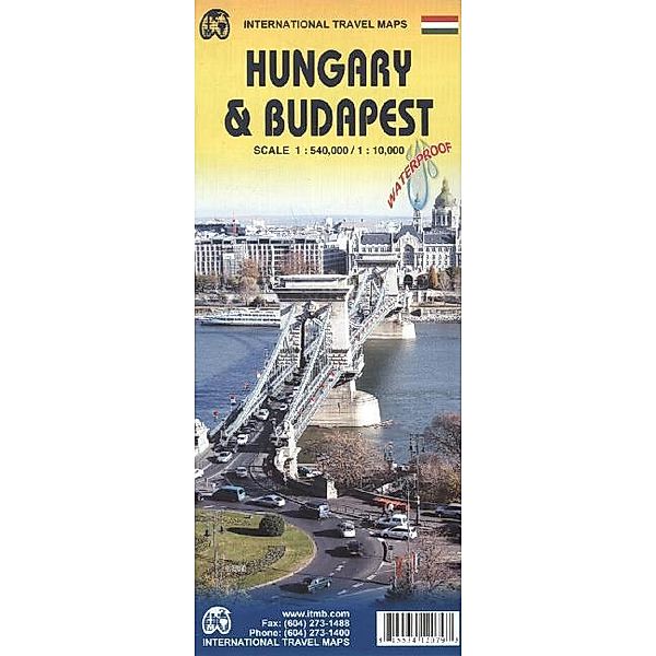 International Travel Map ITM / International Travel Map ITM Hungary, Stadtplan Budapest