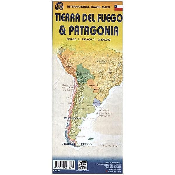International Travel Map ITM / International Travel Map ITM Patagonia & Tierra Del Fuego Touristik Karte
