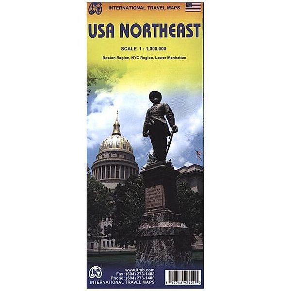 International Travel Map ITM / International Travel Map ITM Topographische Karte USA North East