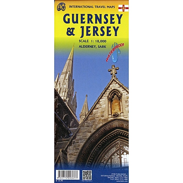 International Travel Map ITM Jersey & Guernsey