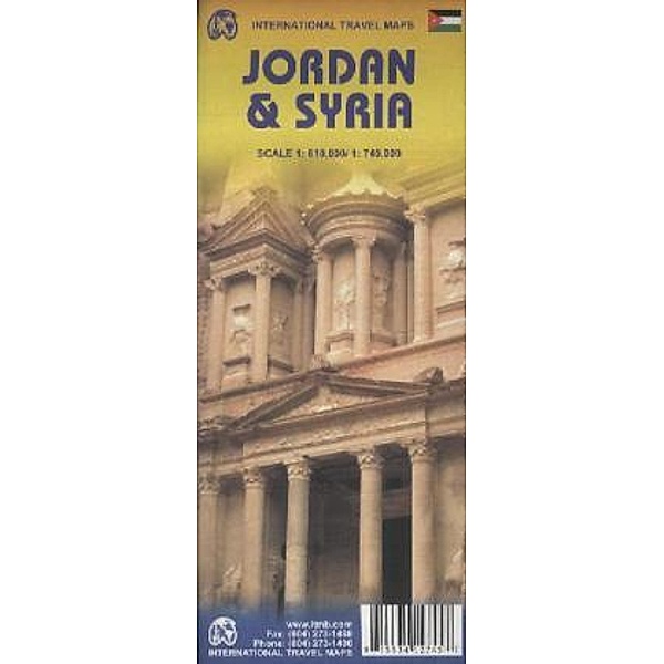 International Travel Map ITM Jordan & Syria