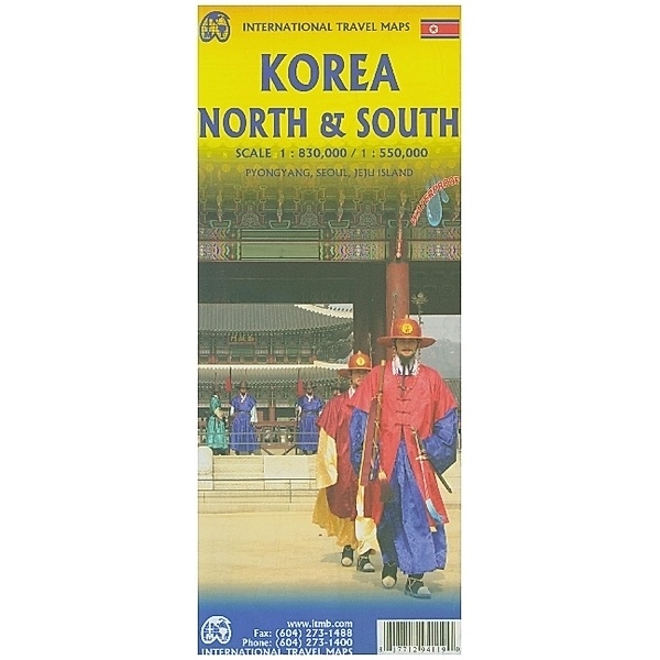 International Travel Map ITM Korea North & South