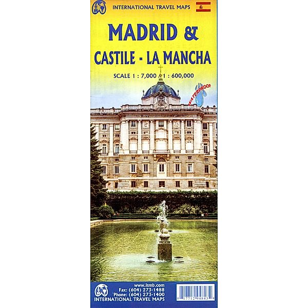 International Travel Map ITM / Madrid & Castile/La Mancha