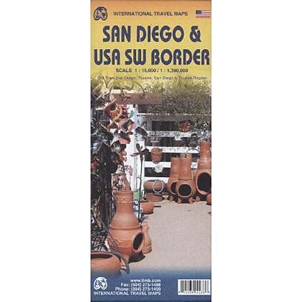 International Travel Map ITM San Diego & USA SW Border