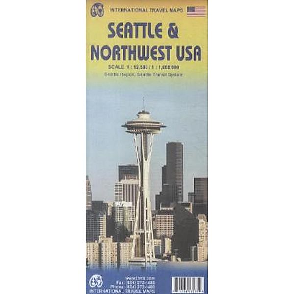 International Travel Map ITM Seattle & Northwest USA