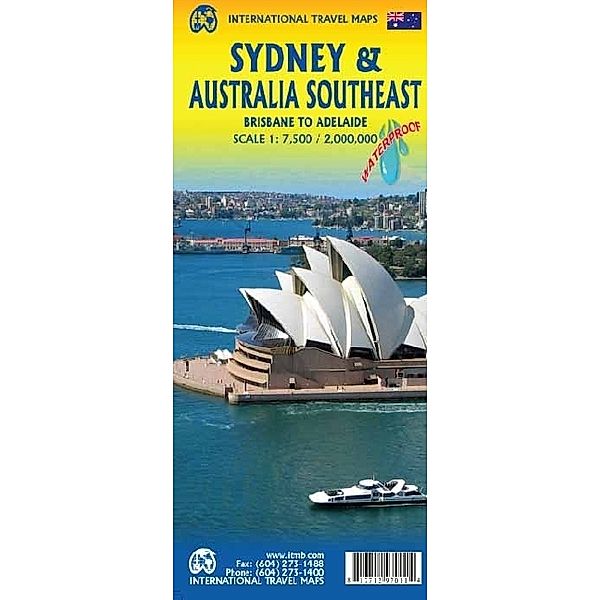 International Travel Map ITM Sidney & Australia Southeast