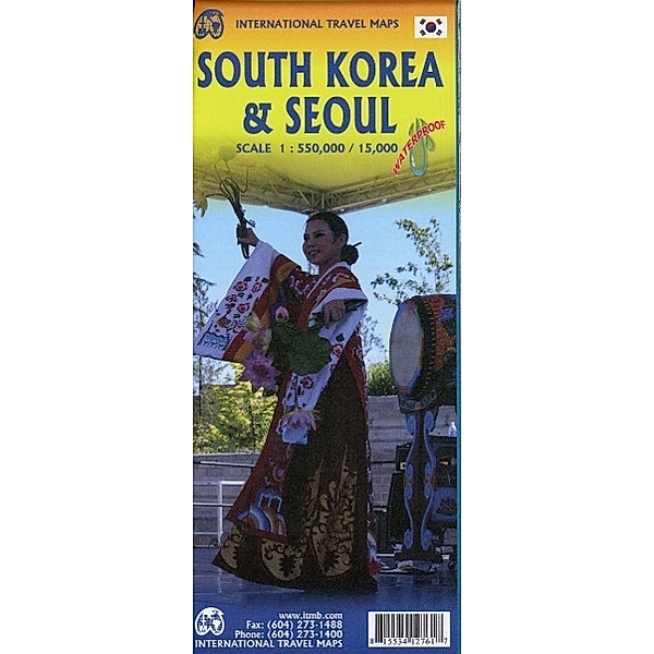 International Travel Map ITM South Korea and Seoul