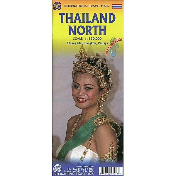 International Travel Map ITM Thailand North