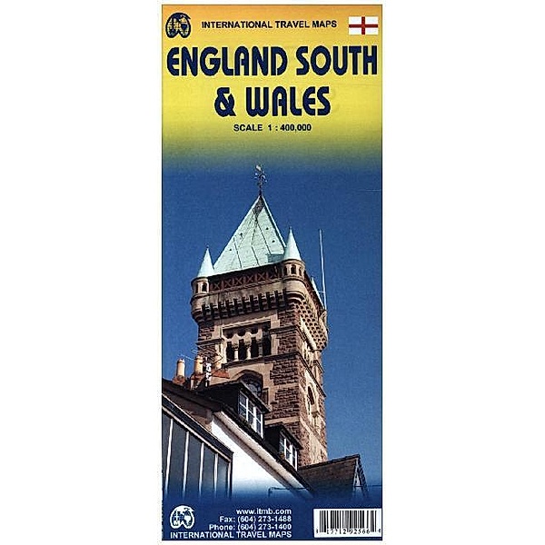 International Travel Map ITM Topographische Karte Wales & South of England