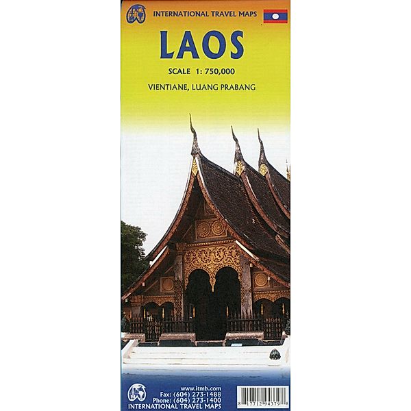 International Travel Map ITM Touristik Karte Laos