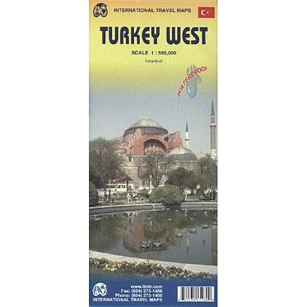 International Travel Map ITM Turkey West