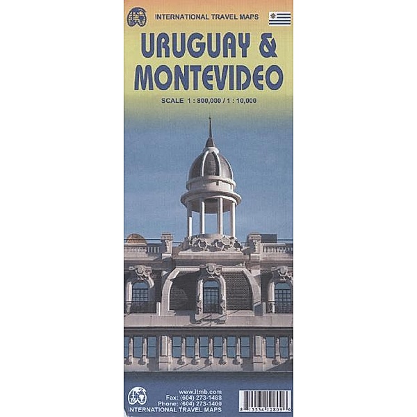 International Travel Map ITM Uruguay & Montevideo