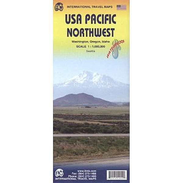 International Travel Map ITM USA Pacific Northwest