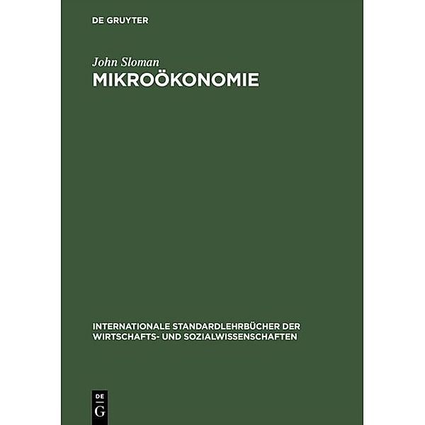 Internationale Standardlehrbücher der Wirtschafts- und Sozialwissenschaften / Mikroökonomie, John Sloman