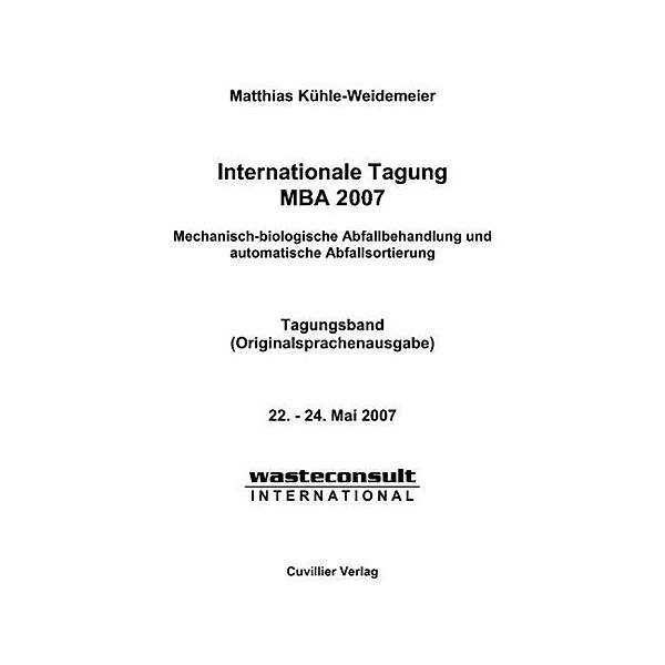 Internationale Tagung MBA 2007