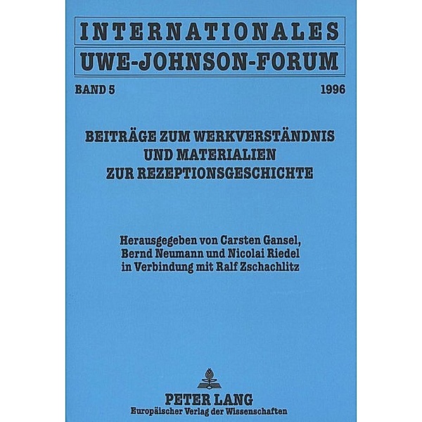 Internationales Uwe-Johnson-Forum. Band 5 (1996)