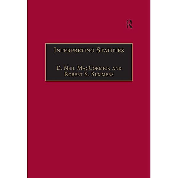 Interpreting Statutes, D. Neil Maccormick, Robert S. Summers