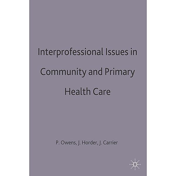 Interprofessional issues in community and primary health care