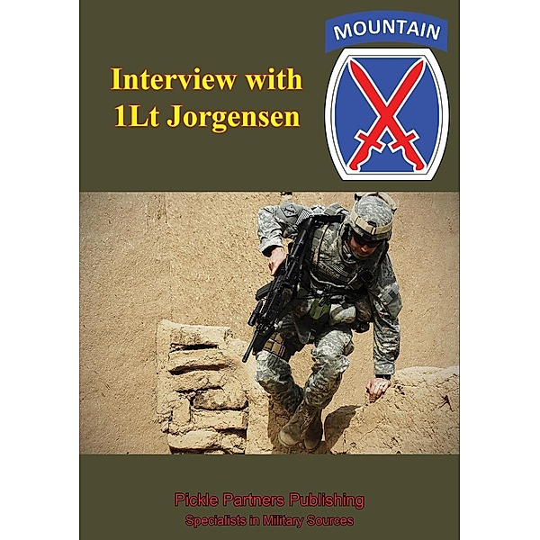 Interview With 1LT Jorgensen, Douglas Cubbison