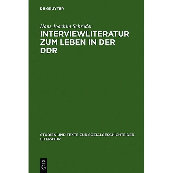 Interviewliteratur zum Leben in der DDR, Hans J. Schröder