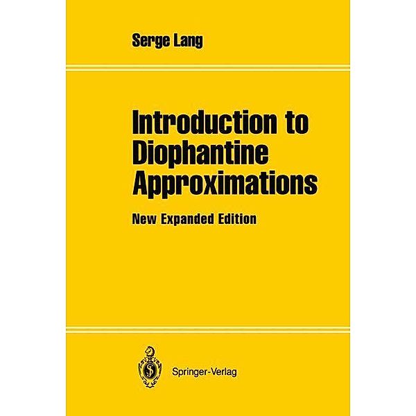 Introduction to Diophantine Approximations, Serge Lang